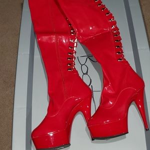 Thigh high platform boots